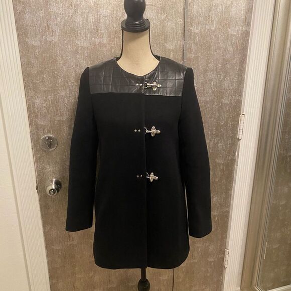 Sandro quilted genuine leather detailed short coat, size 36(XS) - Picture 1 of 10
